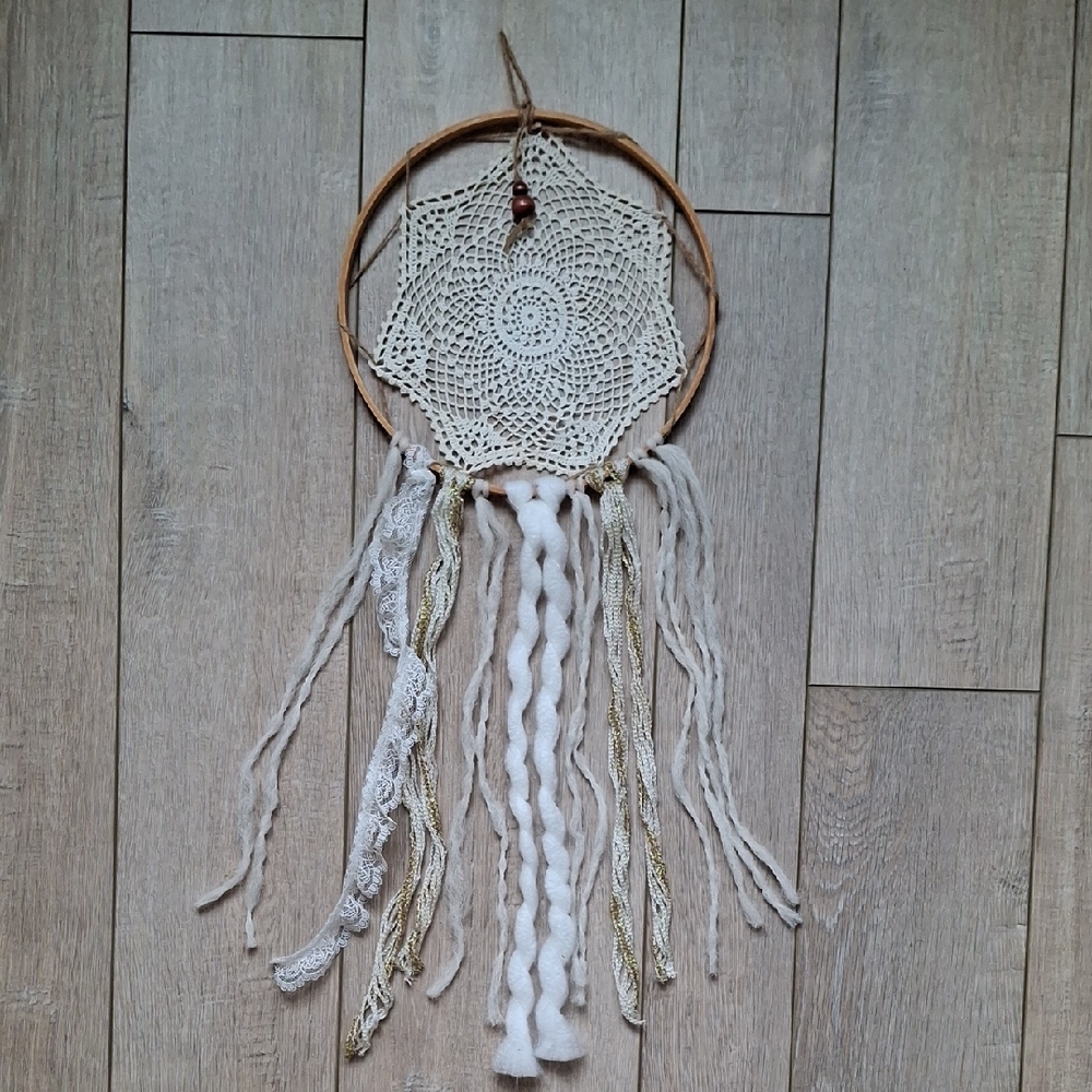 Crochet Handmade Fiber Art Dreamcatcher